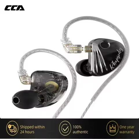 CCA Rhapsody 2DD+4BA Hybrid IEM Hi-Fi Earphones Wired Headphone With Removable Cable Monitor Headset