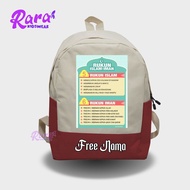 Free Children's Backpack with Name, Poster Motif, Pillars of Faith and Islam - Unisex High Quality P