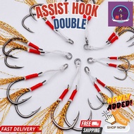 【Assist hook】Micro Light slow Jigging Double Assist Hook / Mata Kail jig/ jigging hook/fishing hook