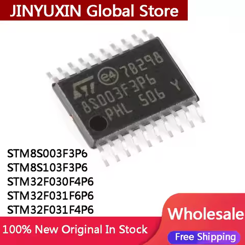 5Pcs New STM8S003F3P6 STM8S103F3P6 STM32F030F4P6 STM32F031F6P6 STM32F031F4P6 TSSOP-20 IC Chip In Sto