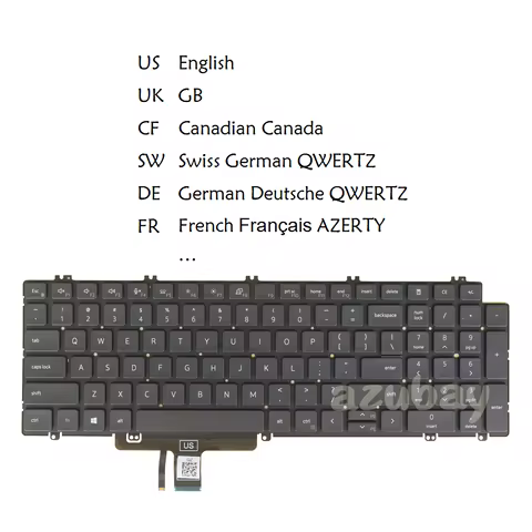 Backlit Laptop Keyboard for Dell Latitude 3540 5520 5521 5530 5531 5540 US UK Canadian French AZERTY