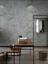 1卷自黏新款水泥灰色防水壁紙純色宿舍臥室牆貼櫥櫃家具裝潢
