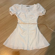 White Dress swana.ss Brand Doll Sleeves Very New Wear It Only Once