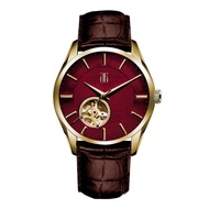 [LIVE EXCLUSIVE]Aries Gold G 8022 Series Red Dial Leather Strap Men Watch G 8022 G-R
