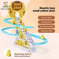 Race Car Tracks Electric Roller Coaster Toys Set with 9 Mini Duck & Race Track