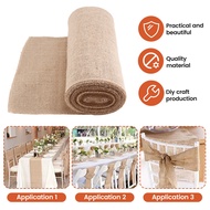 30cm Width Linen Vintage Natural Table Runner 30cm Width 10M Long Burlap Fabric Roll Farmhouse Table