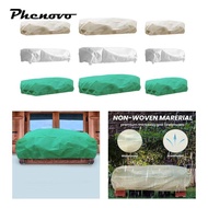 [Phenovo] Rectangular Cover for Balcony Planters, Non-woven, Frost Protection, Winter Balcony Bag