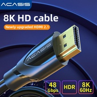 Kabel ACASIS 1.0M 8K HDMI menyokong 8K60Hz HDMI 2.1 Komputer riba HDMI Lelaki hingga Lelaki ke TV, Untuk Monitor PC Video LCD Projektor PS3 PS4 Switch