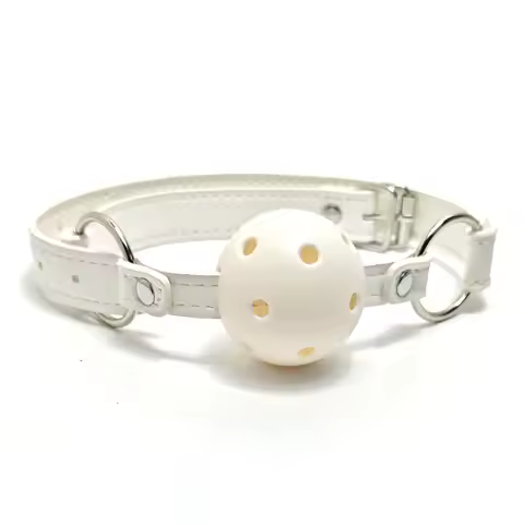 BDSM Bone Mouth Gag with Plastic Breathing Holes Ball Plug for SM Games Adult Toys