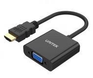 UNITEK - Y-6333 - HDMI 轉 VGA 轉接器 (配備 3.5mm 音訊接口)