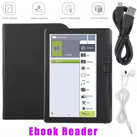 7in Ebook Reader Colorful Screen 512M+4GB/8GB/10GB Supports Memory Card Digital Book Read E‑book E‑b
