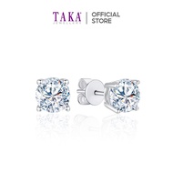 TAKA Jewellery Round Brilliant Lab Grown Diamond Earrings 10K Gold