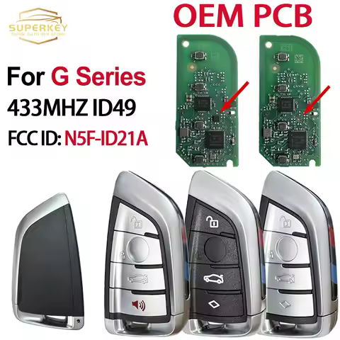 SUPERKEY Original PCB For BMW G Series G20 G30 G32 G11 3 5 6 7 X3 X5 X7 49 Chip 434mhz N5F-ID21A Sma