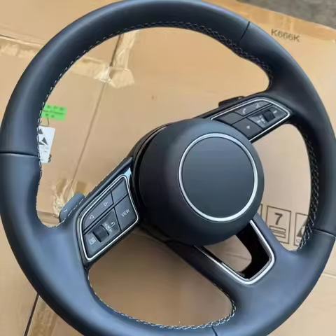 Customized Circular Leather Steering Wheel For Audi A3 A3L A7 A8 RS A3 A4L A5 A6L A4L A3 A5 A6LAQ5 Q