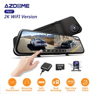 AZDOME PG17 2K HD Touch Screen Mirror Dash Cam Streaming Media 11.8‘’  Dashcam For Car ,Night Vision, Free 64G Memory Card，GPS ,WIFI,G-Sensor,Parking Monitoring Dash Reversal Cam