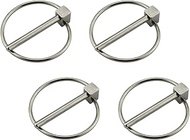 4PCS of Stainless Steel 316 Dia. 4.3mm(3/16in) Farm Tractors Trailers Diggers Lynch Pin Hitch Trailer Pins Boat Trailer Parts Tractor Parts Truck Linch Pin
