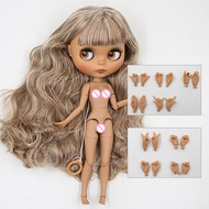 ICY DBS Blyth doll 16 bjd joint body white skin tan skin dark skin matte face nude doll 30cm anime toy girls gift