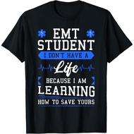 Men's cotton T-shirt EMT Student Emergency Medical Technician EMS Heath Studying T-Shirt 4XL , 5XL ,