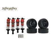 Metal  and Rubber Tire Set for SG1603 SG1604 SG1605  UD1601 UD1602 UD1603 1/16 RC Car Parts,Black