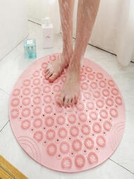 圓形浴室防滑墊淋浴房按摩墊家用墊子洗澡地墊化妝室沐浴矽膠腳墊