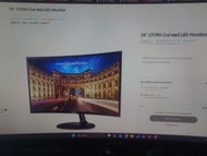 Samsung 24吋 CF390 曲面 LED 顯示器 兩個