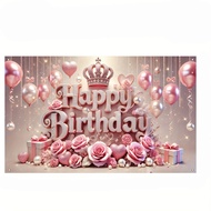 120*75cm Birthday Backdrop Cloth Happy Birthday Background of photography for Birthday Party Decorat