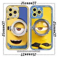 JM Case Minion cute square edge iphone Case 6plus/6s/6splus/7/7plus/8/8plus/x/xs/11/12/pro/max/plus/