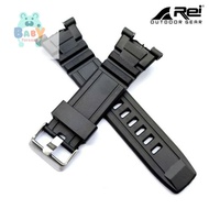 REI DAGGER WATCH STRAP RUBBER STRAP REI DAGGER WATCH STRAP BLACK