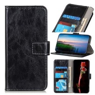 全城熱賣 - 適用於小米Poco X5 Pro 5G / 紅米Note 12 Pro 5G 復古瘋馬紋左右翻蓋皮套（黑色）
