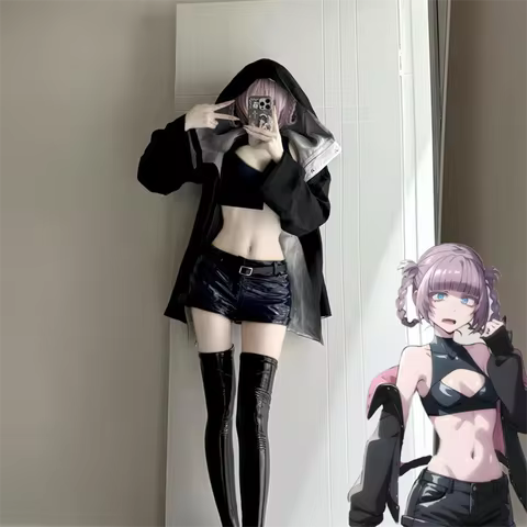 Call Of The Night‌ Nanakusa Nazuna Adult Cosplay Costume Coat Top Skirt Socks PU Suit Uniform Carniv