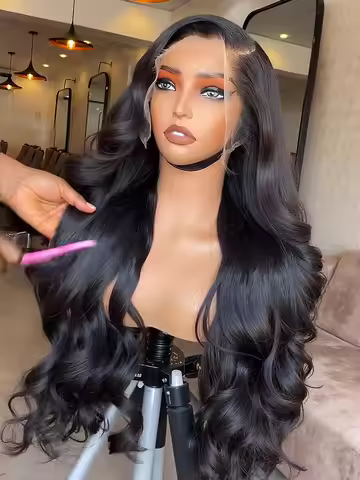 100% Human Hair Wear Go HD 13x6 Body Wave Lace Frontal Wig 30 40 Inch 13x4 Lace Front Wigs Brazilian