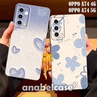 Softcase Oppo a74 5G a74 4G a95 a76 a96 a36 a52 a72 a92 16e a16k Cute Blue Smile Motif - Current Cas
