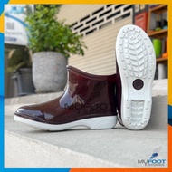 รองเท้าบูทกันน้ำ BL รุ่น 8100 พื้นขาว รองเท้าบูทยาง รองเท้าบูท PVC บูทข้อสั้น 2 สี ความสูง 5-6 นิ้ว - MFS