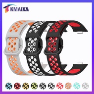 Tali Olahraga Dua Warna untuk Jam Tangan Huawei Fit 3/Fit 4 Wanita Pria Gelang Silikon Lembut Jam Ta