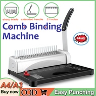Comb binding machine 21 hole punching machine A4 A3 comb heavy duty binding machine