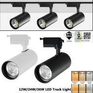 3H Lampu Track COB LED 12W/24W/36W Spot Light Untuk Track Rek Rail [SIRIM]