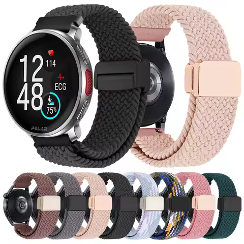 Nylon Loop Strap for POLAR VANTAGE M3 M2 V3 Wristbands POLAR IGNITE 3 2/UNITE 2/GRIT X Pro Braided B
