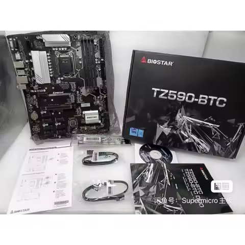 BIOSTAR TZ590-BTC Motherboard LGA 1200 DDR4 Z590 128G M.2 8xPCIe 3.0 slots ATX support 11900K 10900K