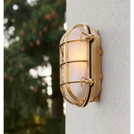 hot selling 75W Oval Partition Wall Light Cast Copper Fixture Frosted Prism Glass Shade with Two-Way