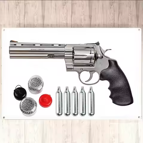 Decorative iron sign 20x30cmMateba Revolver Pistol - Full-Auto Blowback .357 Co2 BB Air Pistol Wall 