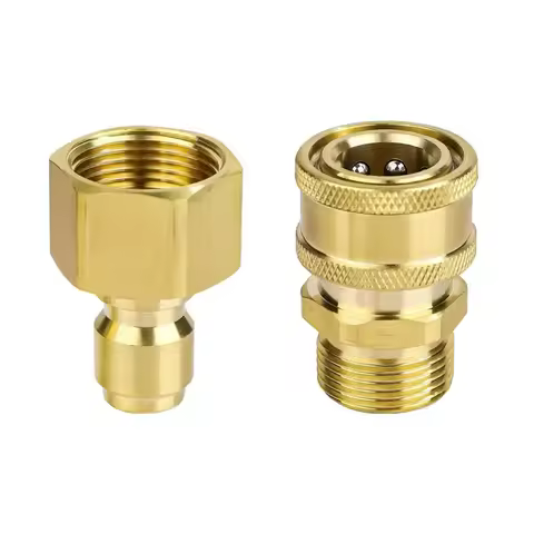 1/4" Quick Connect M22 Adapter for Pressure Washer - Universal Connect for Wash Gun & Hose Car Wash 