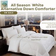 King200x230cm White Down Alternative Comforter All-Season Fluffy Quilted Hypoallergenic Duvet Insert