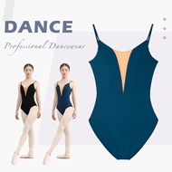 Dance Costume Women Camisole Ballet Leotard Nylon Gymnastics Bodysuit Dance Training Clothes Adjustable Strap