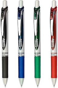 Pentel EnerGel XM BL77E - Retractable Liquid Gel Ink Pen - 0.7mm - 79% Recycled - Black, Blue, Green &amp; Red Ink - Pack of 4