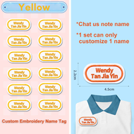 WEPHOTO Waterproof name sticker Name stickers Embroidery Childs name Sewable Baby waterproof name ba