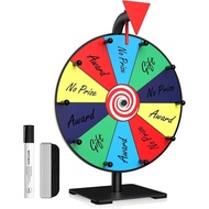 Spinning Wheel - 12 Inch Color Prize Wheel with Stand, Table Spinner for Trade Shows, Carnivals & Ho