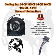 HP FCN Cooling Fanhp for 14-CF 14S-CF 14-CM DFShp200005AR0T 4 PIN 1 Month Warranty New Compatible wi