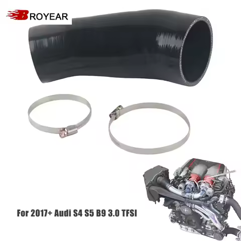 Broyear High Quality NEW SILICONE INTAKE HOSE FOR AUDI B9 S4 S5 RS4 RS5 EA839 ENGINE