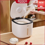 Ecoco Rice Dispenser Rice Storage Box Container with Lid and Free Cup 2024 New Model