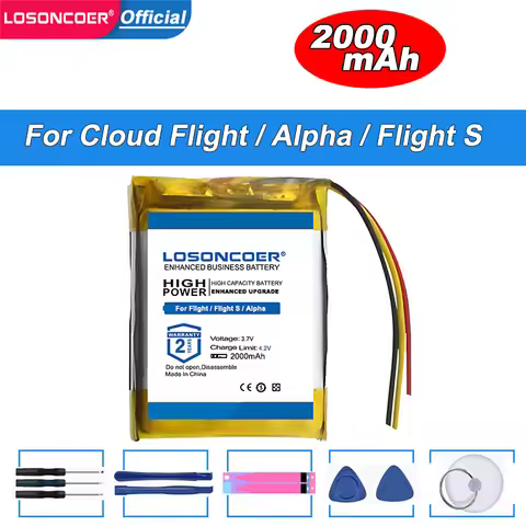 2000mAh Upgrade your For HyperX Cloud Flight Cloud Alpha Cloud Flight S Wireless Headset Battery